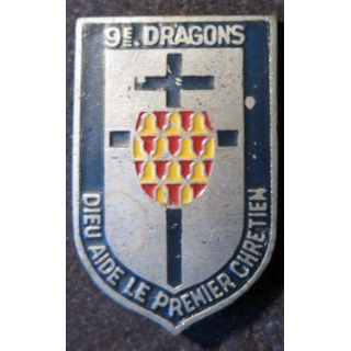 9° régiment de dragons Dieu aide le premier Chrétien de fabrication artisanale