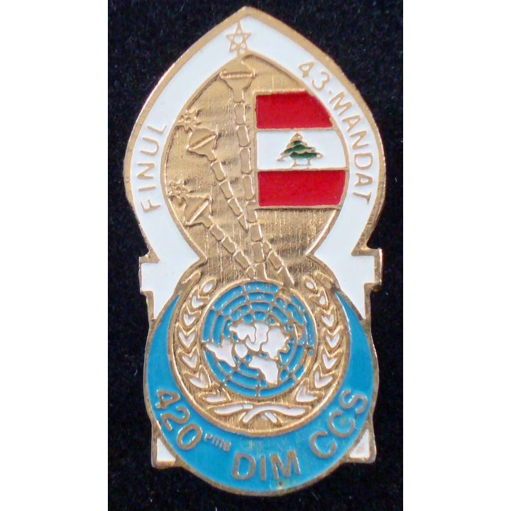Insigne de la CCSs du 1° régiment de spahis Liban 43° mandat 420° DIM