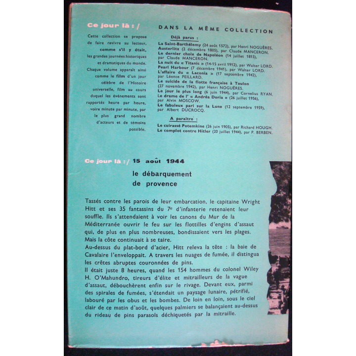 Ce jour-là : 15 Août 1944. Le débarquement de Provence. J. Robichon