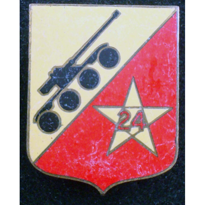 Insigne du 24° régiment de spahis marocains Drago G. 1609 en émail