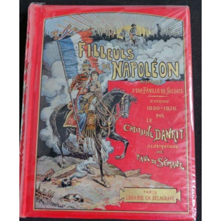 Vieux livre cartonné intitulé Filleuls de Napoléon 1830-1870 Dentrit