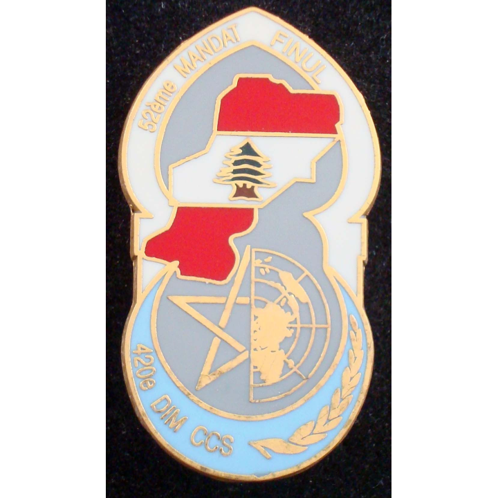 Insigne de la CCSs du 1° régiment de spahis Liban 52° mandat 420° DIM
