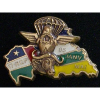 17° RGP CA RCA : CA du 17° régiment du génie parachutiste RCA 1995 en bronze massif