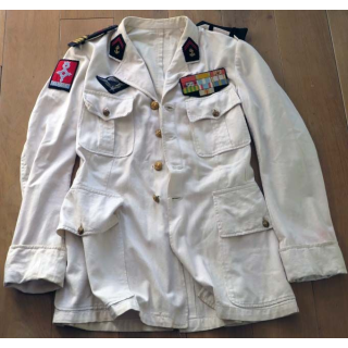 Veste de cérémonie en toile de coton blanche d’officier mle 58 Sahara