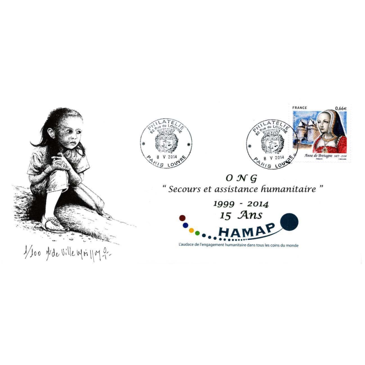 Enveloppe premier jour 15 ans de création de l'ONG HAMAP