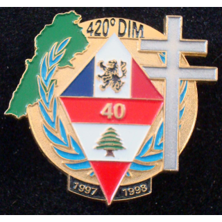 1° & 2° RCH 420° DIM au Liban pour le 40° Mandat 1997 - 1998 Hamze