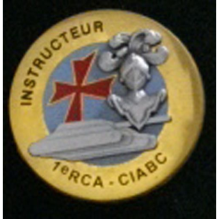 1° RCA CIABC : insigne brevet d'instructeur