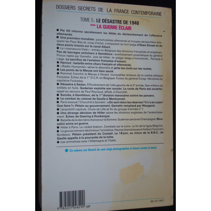Dossiers secrets de la France contemporaine la guerre éclair Tome 5