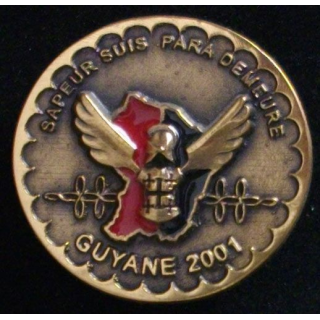 1° compagnie du 17° régiment du génie parachutiste en Guyane en 2001