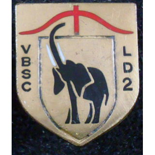 insigne du 2° régiment de garde montagnarde VBSC LD2 en Extrême-Orient