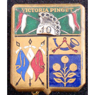Insigne du 10° régiment de dragons Victoria Pinget Drago Béranger