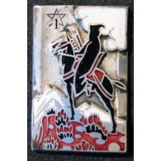 1° régiment de spahis marocains burnous noir et sol rouge translucide