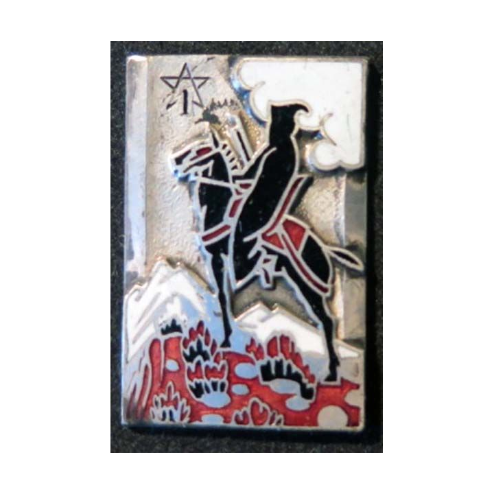 1° régiment de spahis marocains burnous noir et sol rouge translucide