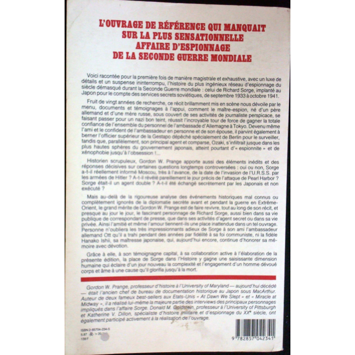 Le réseau Sorge - 4 Octobre 1895-7 Novembre 1944