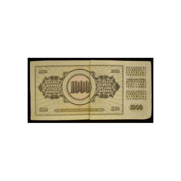 Billet de banque de 1000 Dinars yougoslaves