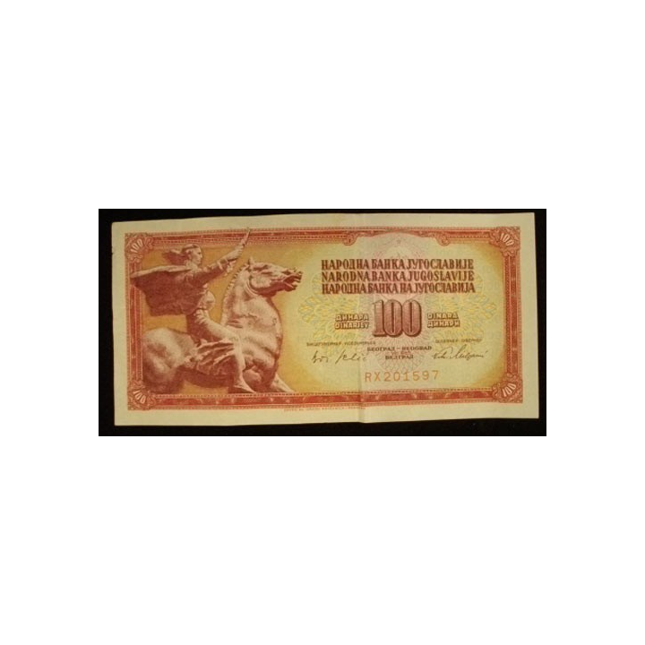 Billet de banque de 100 Dinars yougoslaves