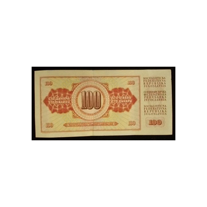 Billet de banque de 100 Dinars yougoslaves