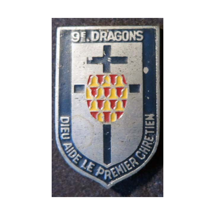 9° régiment de dragons Dieu aide le premier Chrétien de fabrication artisanale