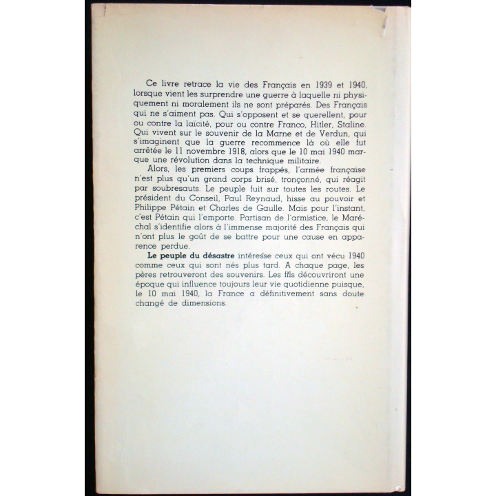 La grande histoire des Français sous l'occupation - T 1. H. Amouroux