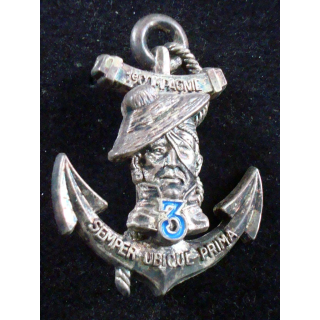 Insigne de la 1° Cie du 3° Régiment d'Infanterie de Marine Boussemart