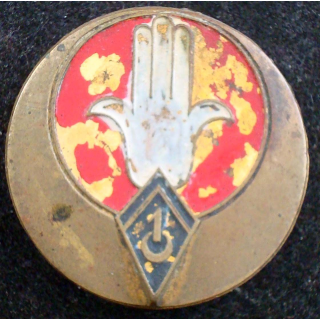 insigne du 1° régiment de spahis algériens Drago Béranger peint