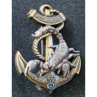 Insigne 3° Régiment d'Infanterie de Marine 4° Cie JY SEGALEN