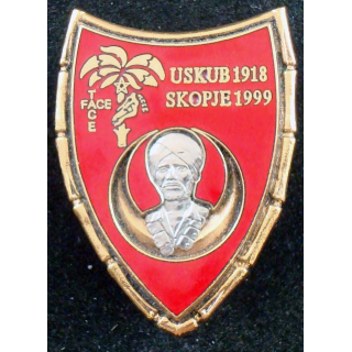 Insigne du 2° escadron du 1° régiment de spahis Kosovo Skopje en 1999