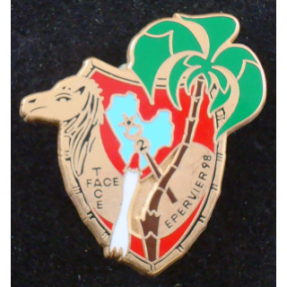 Insigne du 2° escadron du 1° régiment de spahis au Tchad Epervier 98