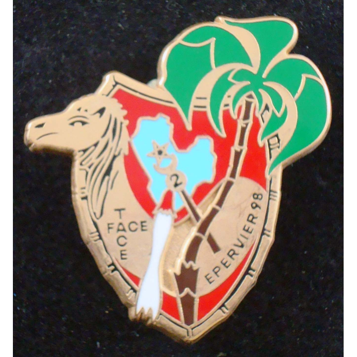 Insigne du 2° escadron du 1° régiment de spahis au Tchad Epervier 98