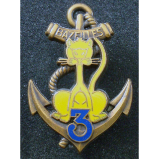 Insigne 3° Régiment d'Infanterie de Marine 3° Cie BALME SAUMUR
