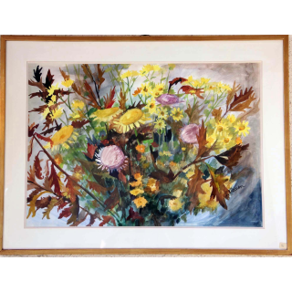 Aquarelle de Svetlana Manen feu d'artifice d'automne (bouquet)