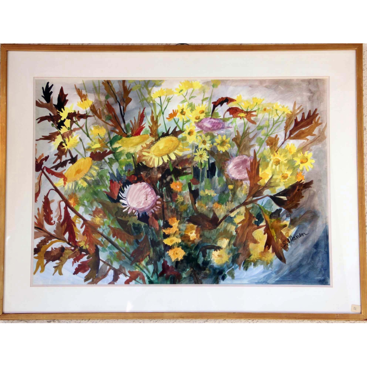 Aquarelle de Svetlana Manen feu d'artifice d'automne (bouquet)