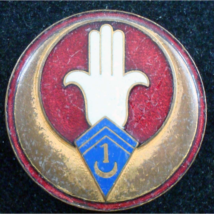 Insigne du 1° régiment de spahis algériens Drago Paris H. 164 émail