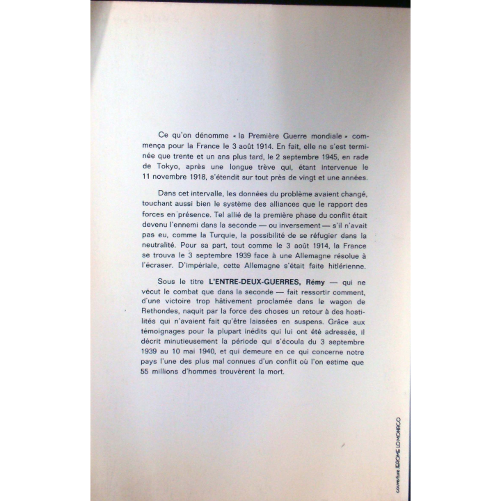 Chronique d'une guerre perdue - Tome 1 - L'entre-deux-guerres