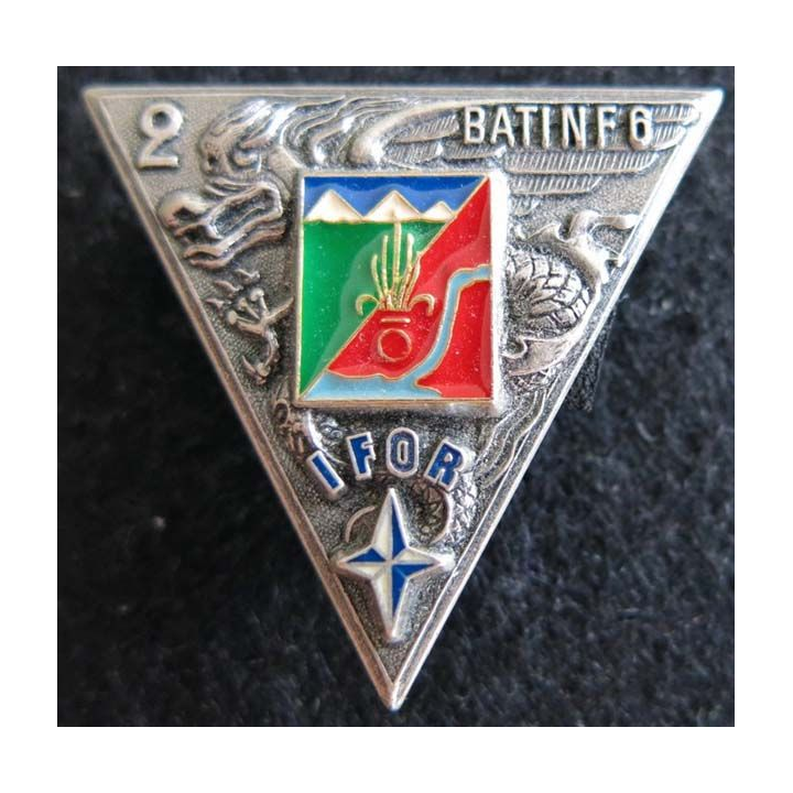 2° REP : insigne du 2° régiment étranger parachutiste BAT INF 6 IFOR Fia