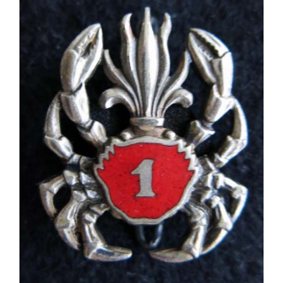 1° REC  : Insigne métallique du 1° groupement amphibie du 1° Régiment étranger de cavalerie de fabrication Drago émail