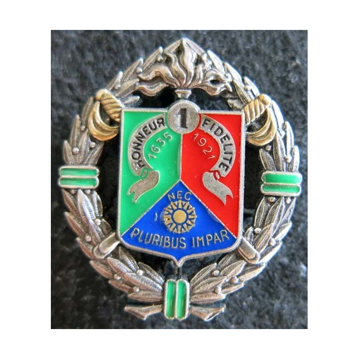 1° REC : insigne métallique du 1° régiment étranger de cavalerie de fabrication Delsart H. 162
