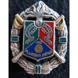 1° REC : insigne métallique du 1° régiment étranger de cavalerie de fabrication Balme Saumur