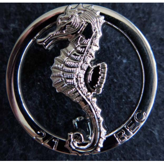 1° REC  : Insigne métallique du 2° escadron du 1° Régiment étranger de cavalerie J.Y Ségalen chromé