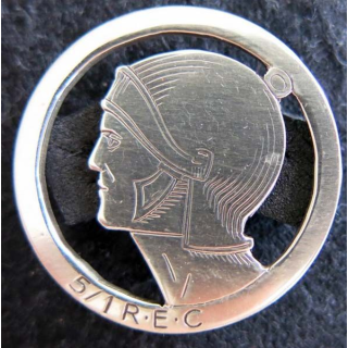 1° REC  : Insigne métallique du 5° escadron du 1° Régiment étranger de cavalerie A.B Paris