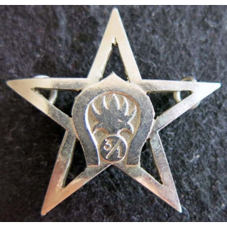 1° REC  : Insigne métallique du 3° escadron du 1° Régiment étranger de cavalerie A.B chromé