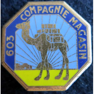603° CM : insigne métallique de la 603° compagnie magasin Drago Paris G. 1181