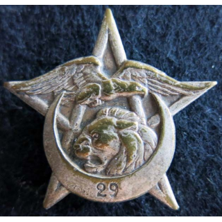 29° RTA : insigne métallique du 29° régiment de tirailleurs algériens RTA de fabrication Drago Paris