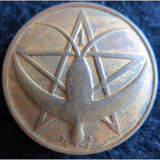 1° RTM : Insigne métallique du 1° régiment de tirailleurs marocains de fabrication locale AFN 1940 en métal