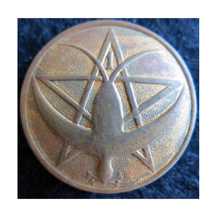 1° RTM : Insigne métallique du 1° régiment de tirailleurs marocains de fabrication locale AFN 1940 en métal