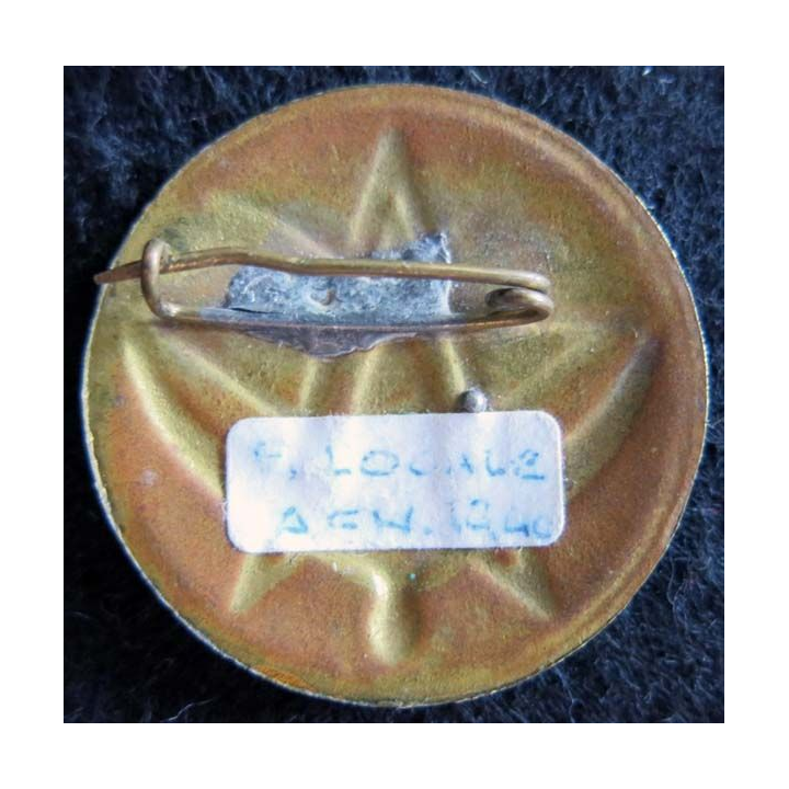 1° RTM : Insigne métallique du 1° régiment de tirailleurs marocains de fabrication locale AFN 1940 en métal