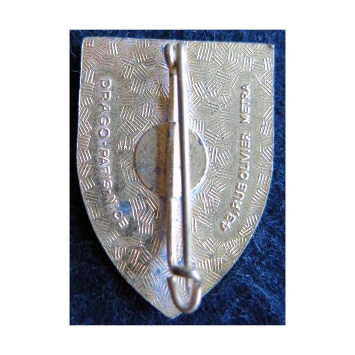 2° DIM : insigne métallique de la 2° division d'Infanterie marocaine de fabrication Drago O. Métra en émail