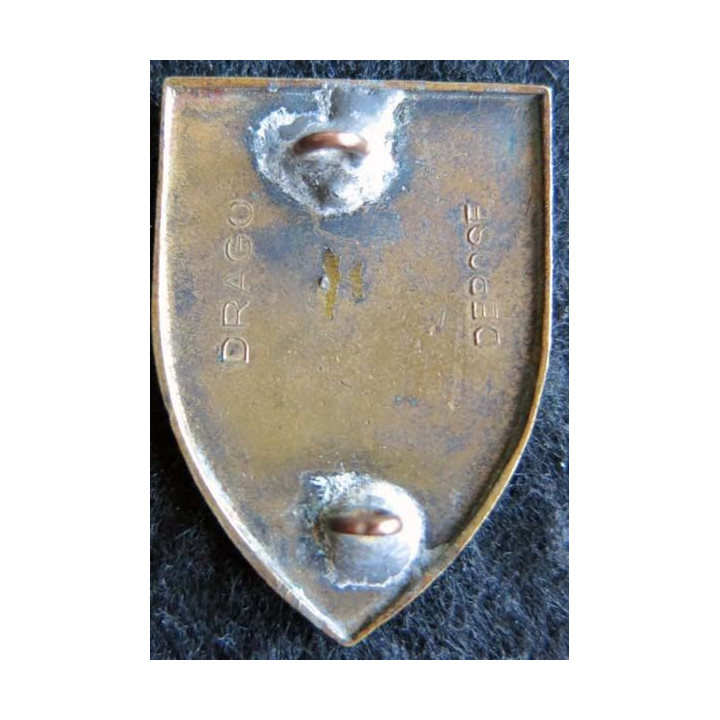 2° DIM : insigne métallique de la 2° division d'Infanterie marocaine de fabrication Drago Déposé en émail