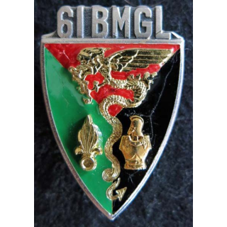 61° BMGL : insigne métallique du 61° bataillon mixte génie légion de fabrication Drago G. 2277