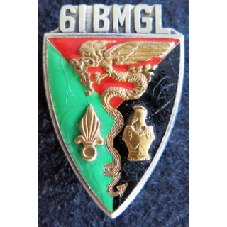 61° BMGL : insigne métallique du 61° bataillon mixte génie légion de fabrication Drago G. 2277